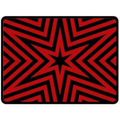 Star Red Kaleidoscope Pattern Double Sided Fleece Blanket (large) 