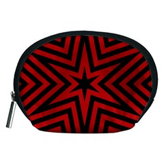 Star Red Kaleidoscope Pattern Accessory Pouches (medium) 