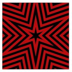 Star Red Kaleidoscope Pattern Large Satin Scarf (square)