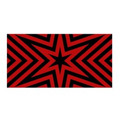 Star Red Kaleidoscope Pattern Satin Wrap by Amaryn4rt