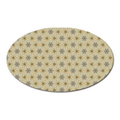 Star Basket Pattern Basket Pattern Oval Magnet