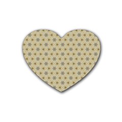 Star Basket Pattern Basket Pattern Rubber Coaster (heart) 