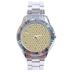 Star Basket Pattern Basket Pattern Stainless Steel Analogue Watch