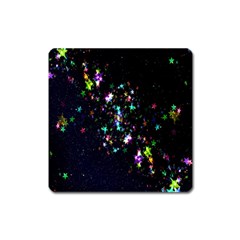 Star Structure Many Repetition Square Magnet by Amaryn4rt