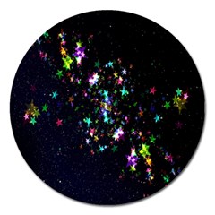 Star Structure Many Repetition Magnet 5  (round) by Amaryn4rt