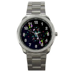 Star Structure Many Repetition Sport Metal Watch by Amaryn4rt