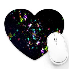 Star Structure Many Repetition Heart Mousepads by Amaryn4rt