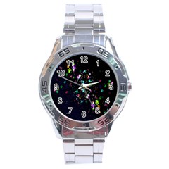 Star Structure Many Repetition Stainless Steel Analogue Watch