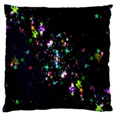 Star Structure Many Repetition Large Flano Cushion Case (two Sides) by Amaryn4rt