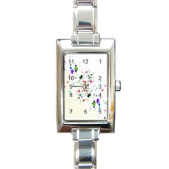 Star Structure Many Repetition Rectangle Italian Charm Watch