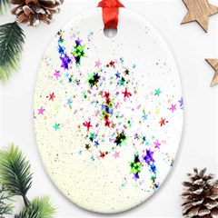 Star Structure Many Repetition Ornament (oval) by Amaryn4rt