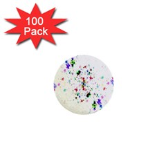 Star Structure Many Repetition 1  Mini Buttons (100 Pack)  by Amaryn4rt