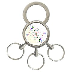 Star Structure Many Repetition 3-ring Key Chains