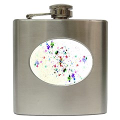 Star Structure Many Repetition Hip Flask (6 Oz) by Amaryn4rt