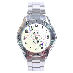 Star Structure Many Repetition Stainless Steel Analogue Watch