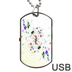 Star Structure Many Repetition Dog Tag Usb Flash (two Sides)