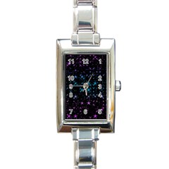 Stars Pattern Seamless Design Rectangle Italian Charm Watch