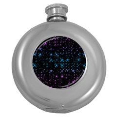 Stars Pattern Seamless Design Round Hip Flask (5 Oz) by Amaryn4rt