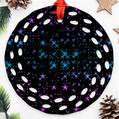 Stars Pattern Seamless Design Ornament (round Filigree)