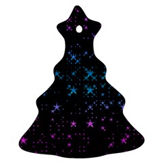 Stars Pattern Seamless Design Christmas Tree Ornament (two Sides) by Amaryn4rt