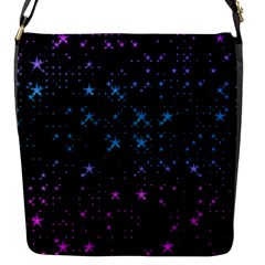 Stars Pattern Seamless Design Flap Messenger Bag (s)