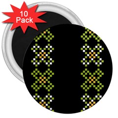 Vintage Pattern Background  Vector Seamless 3  Magnets (10 Pack)  by Amaryn4rt