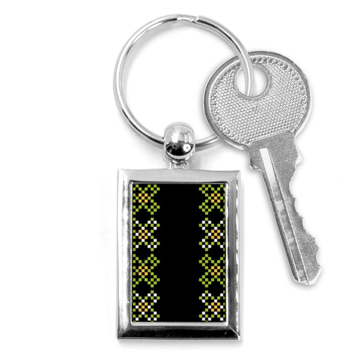 Vintage Pattern Background  Vector Seamless Key Chains (Rectangle) 