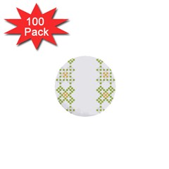 Vintage Pattern Background  Vector Seamless 1  Mini Buttons (100 Pack)  by Amaryn4rt