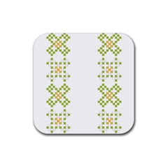 Vintage Pattern Background  Vector Seamless Rubber Coaster (square) 