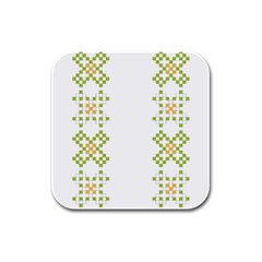 Vintage Pattern Background  Vector Seamless Rubber Square Coaster (4 Pack) 