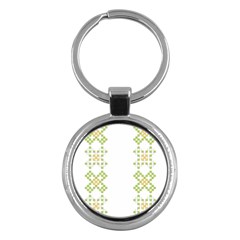 Vintage Pattern Background  Vector Seamless Key Chains (round) 