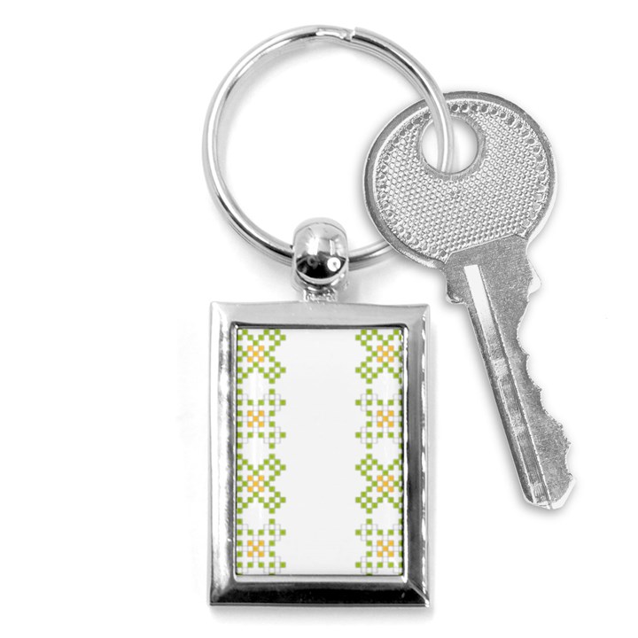 Vintage Pattern Background  Vector Seamless Key Chains (Rectangle) 