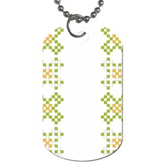 Vintage Pattern Background  Vector Seamless Dog Tag (two Sides) by Amaryn4rt