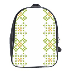 Vintage Pattern Background  Vector Seamless School Bags(large) 