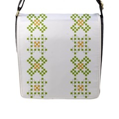 Vintage Pattern Background  Vector Seamless Flap Messenger Bag (l) 