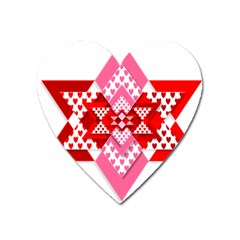 Valentine Heart Love Pattern Heart Magnet