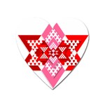 Valentine Heart Love Pattern Heart Magnet Front