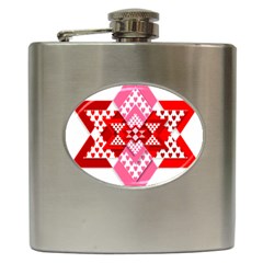 Valentine Heart Love Pattern Hip Flask (6 Oz)