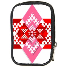 Valentine Heart Love Pattern Compact Camera Cases by Amaryn4rt