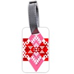 Valentine Heart Love Pattern Luggage Tags (Two Sides) Front