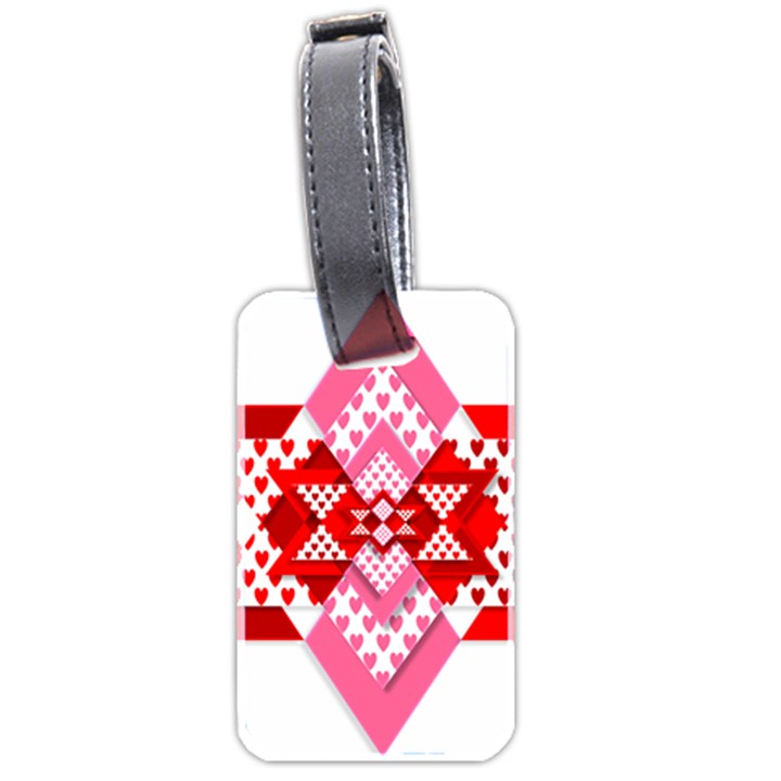 Valentine Heart Love Pattern Luggage Tags (Two Sides)