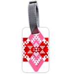 Valentine Heart Love Pattern Luggage Tags (Two Sides) Back