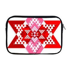 Valentine Heart Love Pattern Apple Macbook Pro 17  Zipper Case