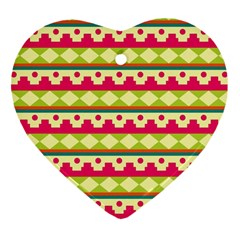 Tribal Pattern Background Ornament (heart)