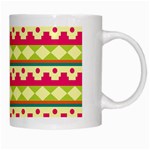 Tribal Pattern Background White Mugs Right