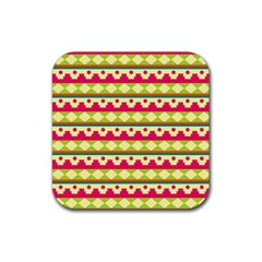 Tribal Pattern Background Rubber Coaster (square) 