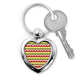 Tribal Pattern Background Key Chains (Heart)  Front