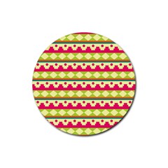 Tribal Pattern Background Rubber Coaster (round) 