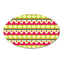 Tribal Pattern Background Oval Magnet