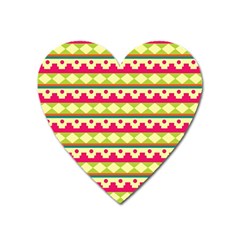 Tribal Pattern Background Heart Magnet